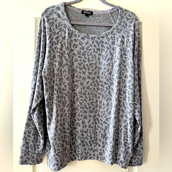 Buffalo David Bitton Gray Viscose Blend Top Women’s Size XL - Picture 1 of 16